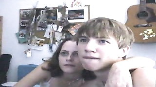 Teen couple fucking on their webcam
